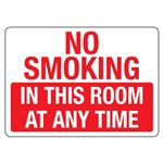 No Smoking In This Room At Any Time Sign